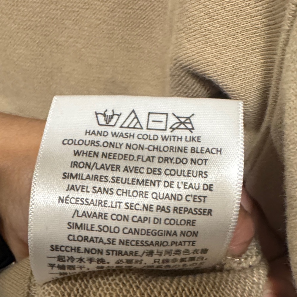 ESSENTIALS French Terry Three-Quarter Sleeve 77 Hoodie- small - Picture 8 of 9